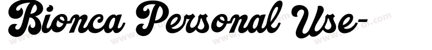Bionca Personal Use字体转换
